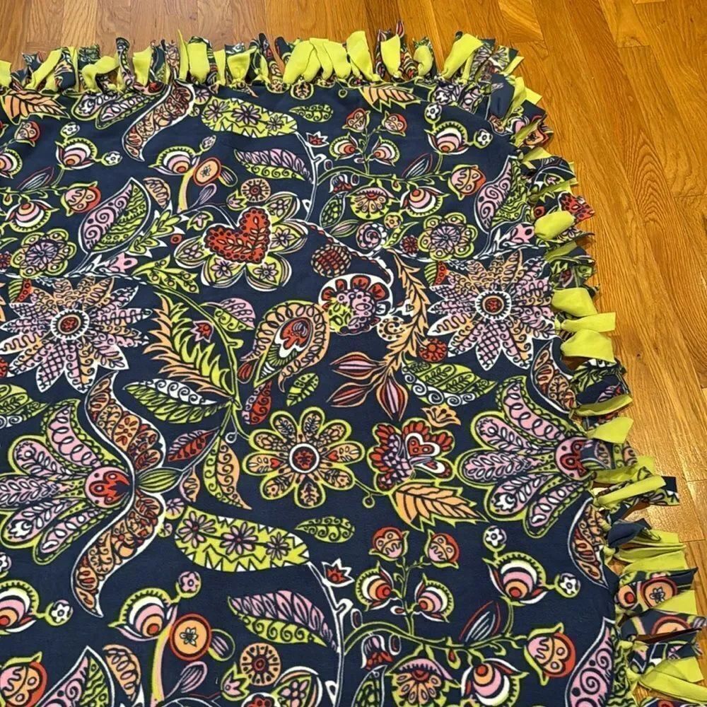 Colorful Floral Patterned Blanket/Throw
